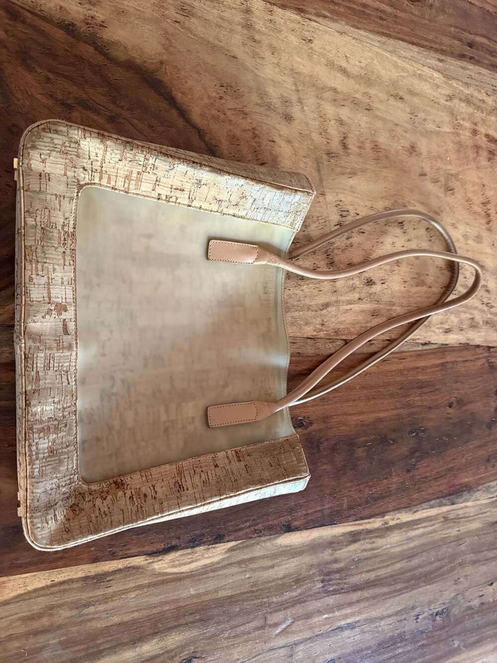 Stuart Weitzman Cork Tote Bag Tan